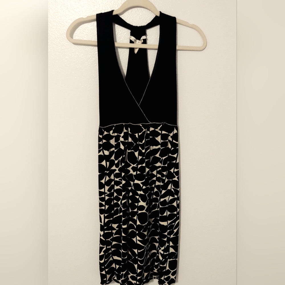Max Studio Black and White Patterned Vintage Dress Size S